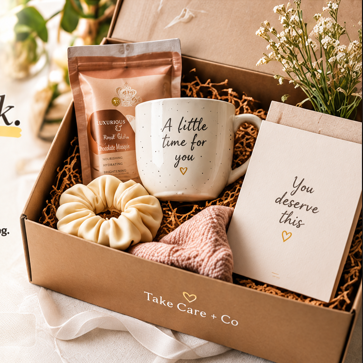Lifestyle photograph of corporate gift boxes